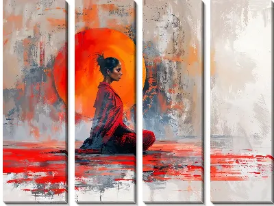 Модульная картина Йога №3