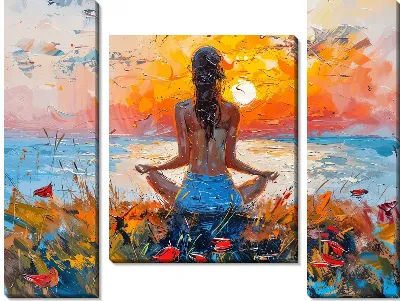 Модульная картина Йога №4