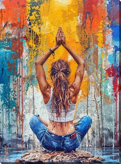 Картина маслом Йога №5
