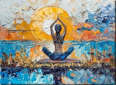 Картина маслом Йога №9