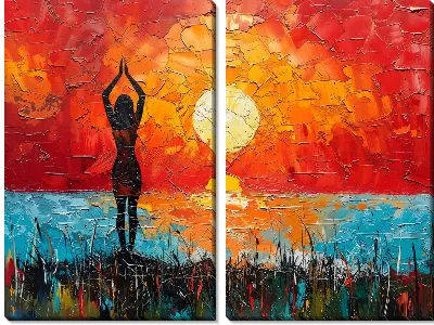 Модульная картина Йога №10