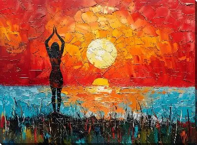 Картина маслом Йога №10