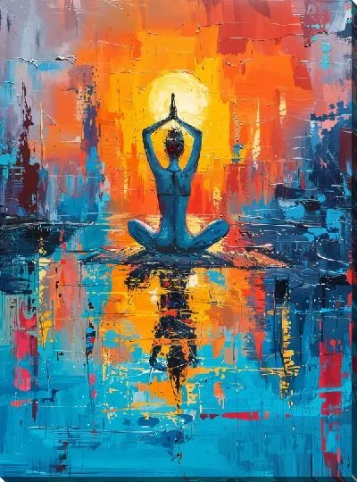 Картина маслом Йога №14