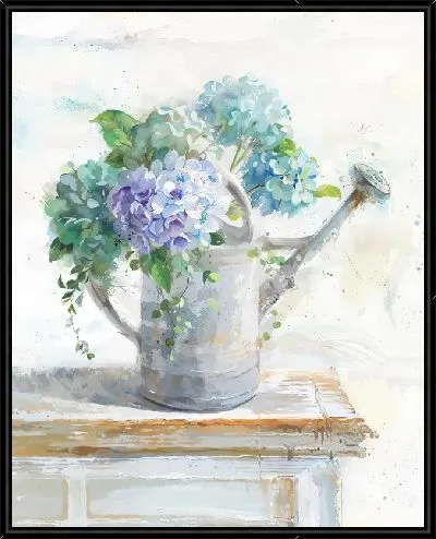 Картина Лейка с гортензиями