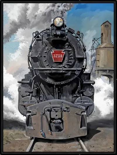 Картина Черный паровоз