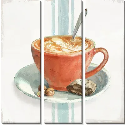 Модульная картина Чашка кофе с орехами