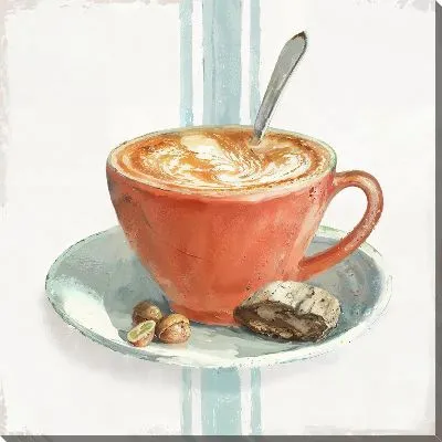 Картина маслом Чашка кофе с орехами