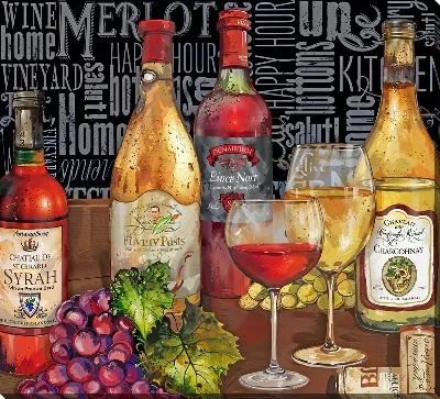 Картина маслом Смешной натюрморт с вином