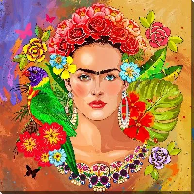 Картина маслом Яркая Фрида Кало
