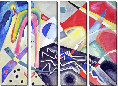 Картина Белые зигзаги