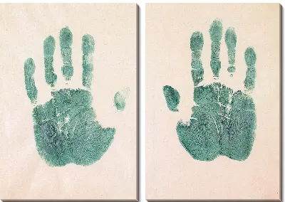 Отпечаток руки художника