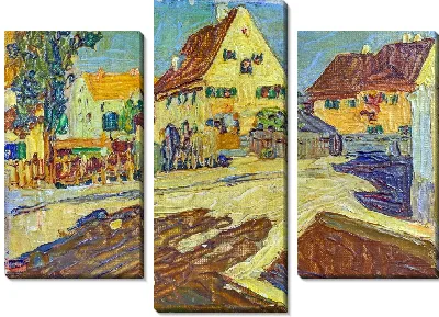 Картина Солнечная улица. Этюд