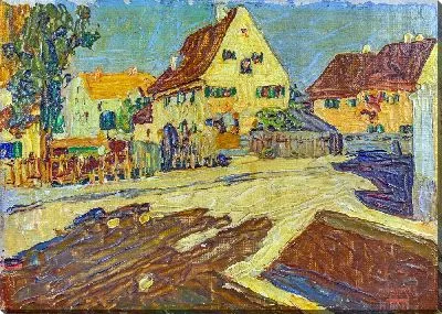 Картина Солнечная улица. Этюд