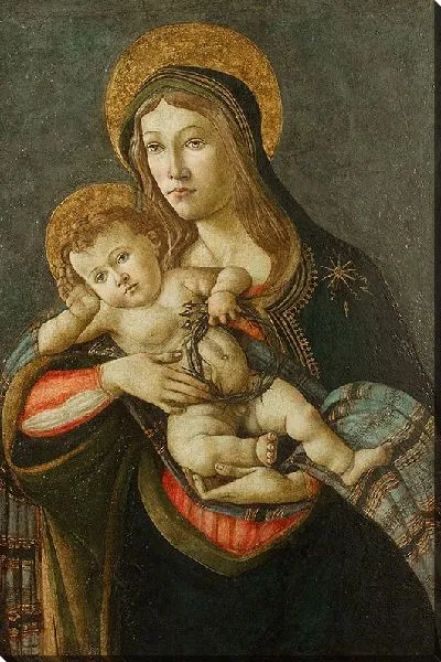 Картина Богородица с младенцем в терновом венце и тремя гвоздями