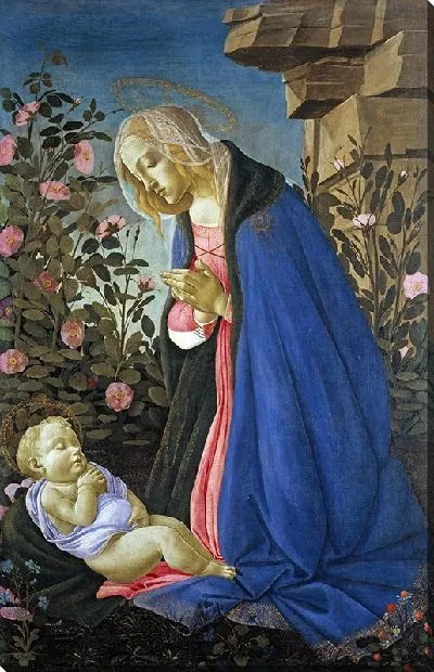 Картина Богородица, поклоняющаяся спящему Младенцу Христу