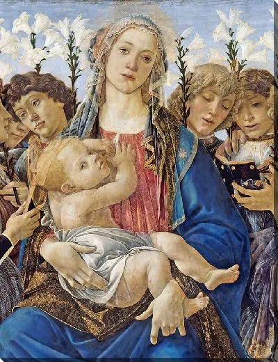 Картина Фрагмент Мария с Младенцем и поющими ангелами