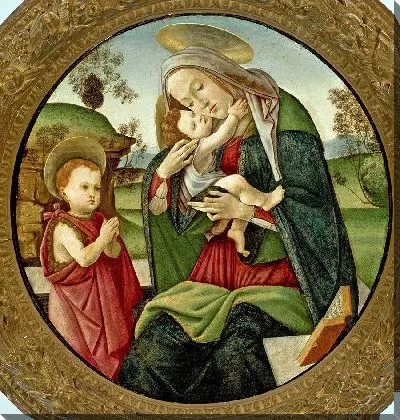 Картина Богородица с младенцем и младенцем Иоанном Крестителем