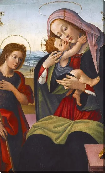 Картина Фрагмент Мадонна с Младенцем и Иоанном Крестителем