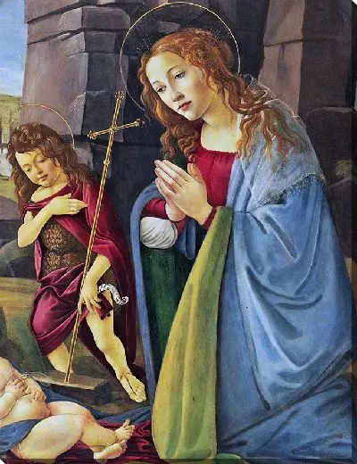 Картина Фрагмент Мадонна с Младенцем и Иоанном Крестителем