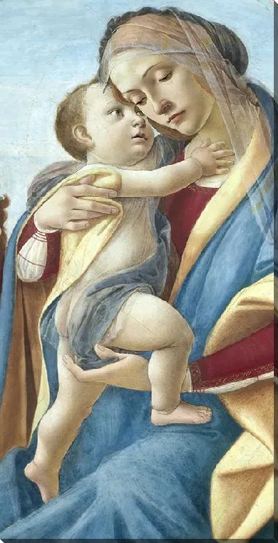 Картина Фрагмент Богородица с Младенцем и юным Иоанном Крестителем