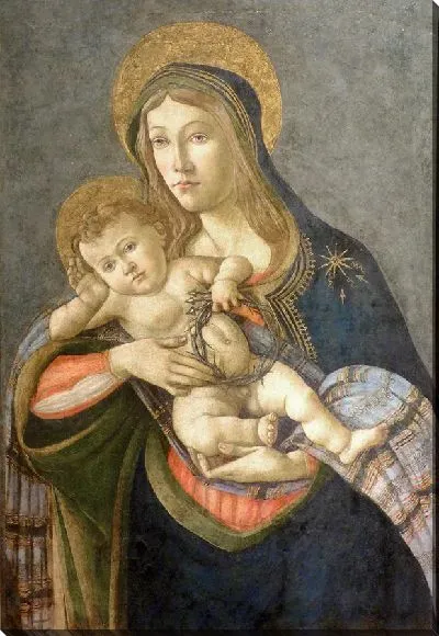 Картина Богородица с Младенцем в терновом венце и тремя гвоздями