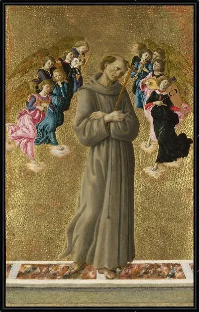 Картина Святой Франциск Ассизский с ангелами