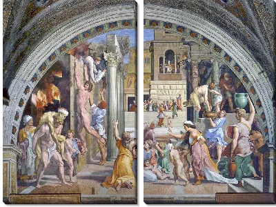 Картина Марка в Борджио, 1514 год, роспись мастерской по рисунку Рафаэля, южная стена
