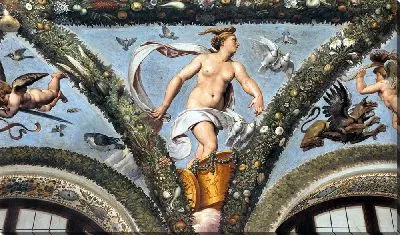 Картина Венера на колеснице, запряженной голубями