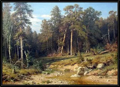 Картина Сосновый лес. Мачтово-лесной лес в Вятской губернии.