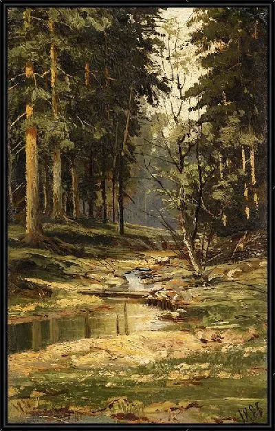 Картина Лесной ручей