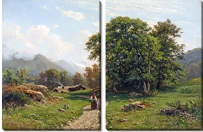 Картина Швейцарский пейзаж