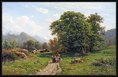 Картина Швейцарский пейзаж
