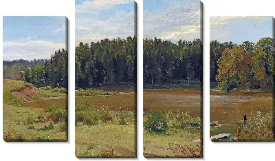 Картина Река на опушке леса