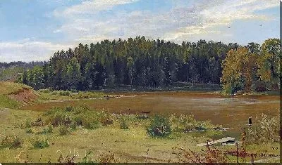 Картина Река на опушке леса