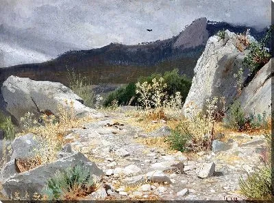 Картина Горная тропа. Крым