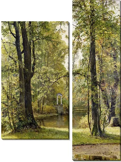 Картина Осень на Крестовском острове.