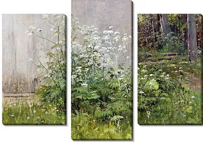 Картина Цветы у забора