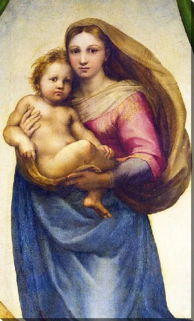 Картина Фрагмент "Сикстинская Мадонна" (с цветокоррекцией)