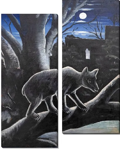 Картина Медведь в лунную ночь