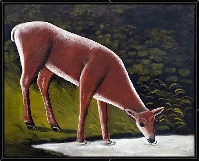 Картина Косуля у ручья