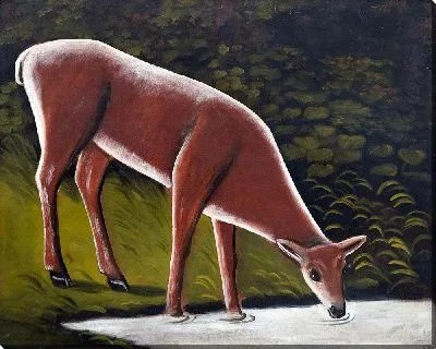 Картина Косуля у ручья