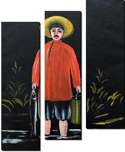 Картина Рыбак в красной рубашке