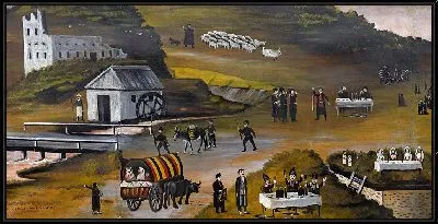 Картина Фрагмент "Праздник св. Георгия в Болниси"