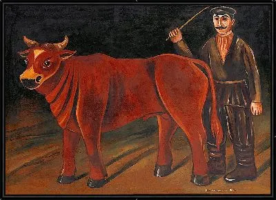 Крестьянин с быком