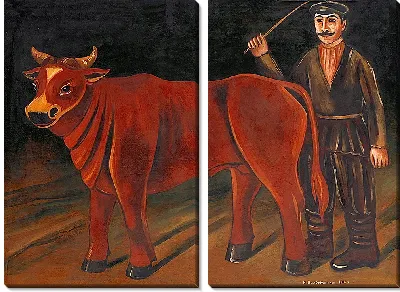 Крестьянин с быком