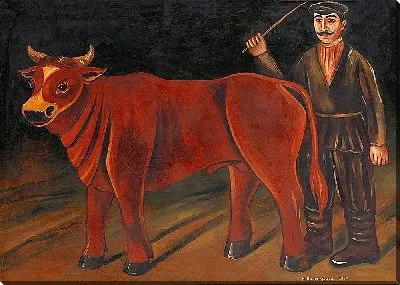 Крестьянин с быком