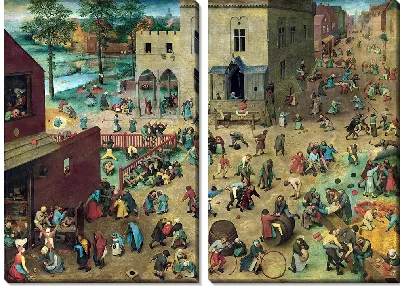 Картина Детские игры (с цветокоррекцией)