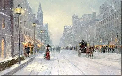 Картина Зимний город