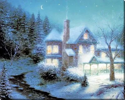 Картина Лунная поездка на санях