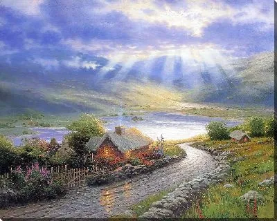 Картина Коттедж на Изумрудном острове.